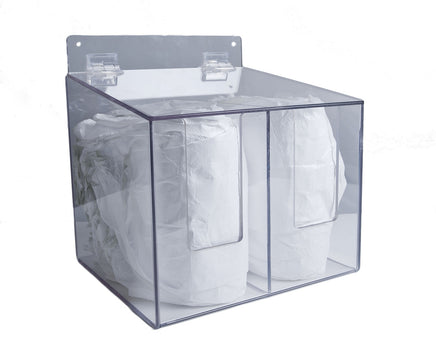Eco Sleeve Guard Dispenser, Double, Clear with Hinged Lid | 7307