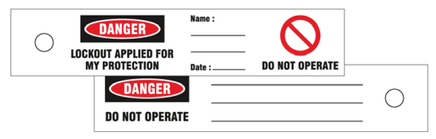 Padlock Tags, Do Not Operate, 10 Per Pack | 7339