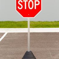 Sign Base, 72 lb, Post and 24 in. STOP Sign