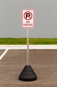 Sign Base, 72 lb, Post and No Parking Sign