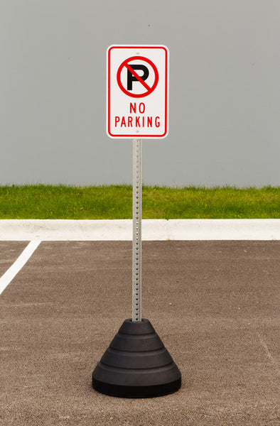 Sign Base, 72 lb, Post and No Parking Sign