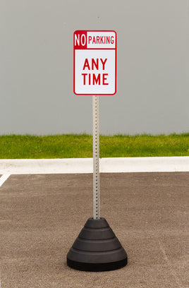 Sign Base, 72 lb, Post and No Parking Anytime Sign
