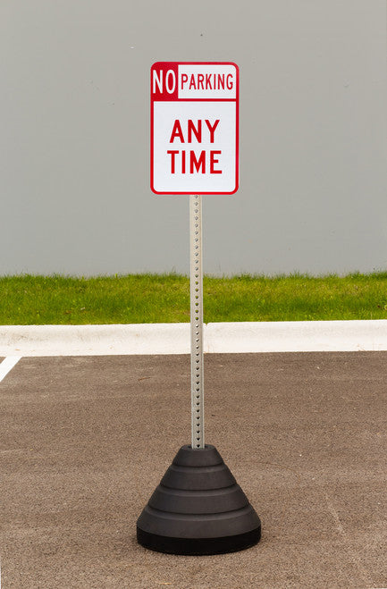 Sign Base, 72 lb, Post and No Parking Anytime Sign