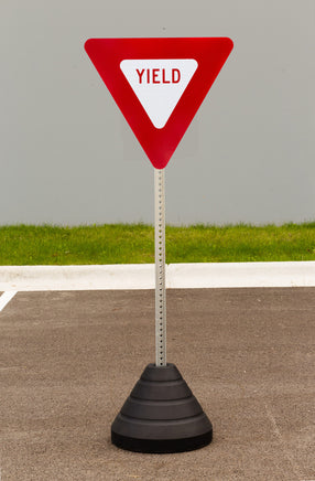 Sign Base, 72 lb, Post and 24" Yield Sign
