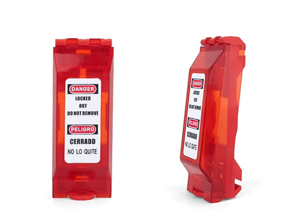 Wall Switch Lockout - Universal, Red Translucent