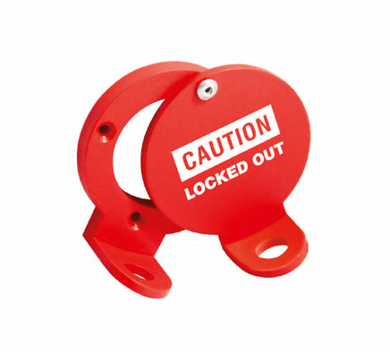 Electrical Panel Lockout - Circular Cover - Red, Plastic