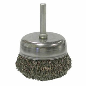 UC-2 2" CRIMPED WIRE CUPBRUSH- .0118- 1/4" STEM