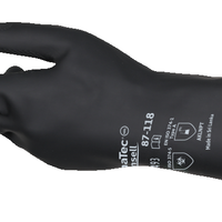 AlphaTec 87-118 - Thick natural rubber latex gloves - Size 9.5