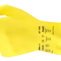 AlphaTec 87-198 - Light-duty rubber protective gloves - Size 9