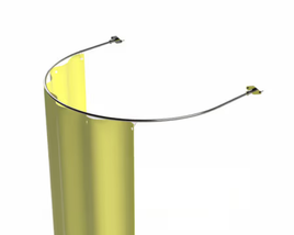 Modesty Curtain, Wall Mount with Stainless Steel Rod