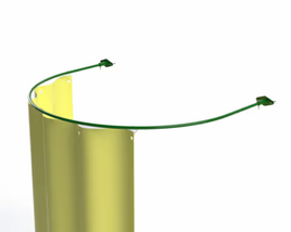 Modesty Curtain, Wall Mount with Powder Coated Steel Rod