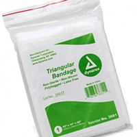 Triangular Bandage, 40 in W, 40 in L, Non-Sterile with Pins
