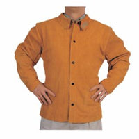 Split Cowhide Leather Welding Jacket, X-Large, Golden Brown
