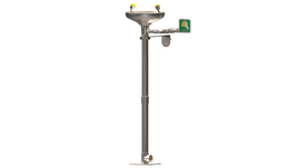 Eyewash, Pedestal Mount, Stainless Steel