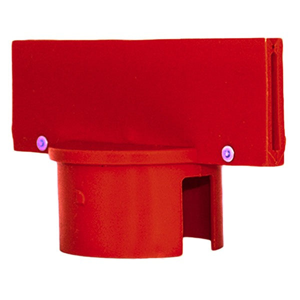 Red Stanchion Sign Adapter - 3 Inches x 7 Inches