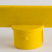 Yellow Stanchion Sign Adapter - 3 Inches x 7 Inches