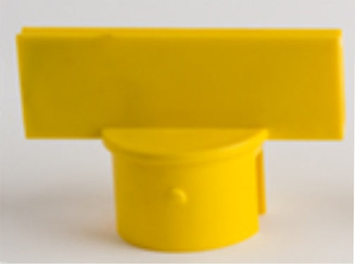 Yellow Stanchion Sign Adapter - 3 Inches x 7 Inches
