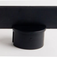 Black Stanchion Sign Adapter - 3 Inches x 7 Inches