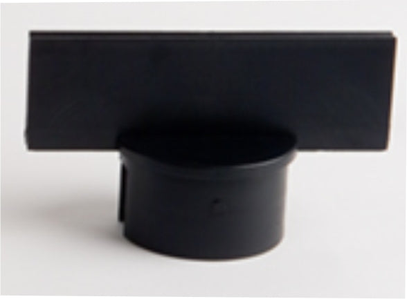 Black Stanchion Sign Adapter - 3 Inches x 7 Inches