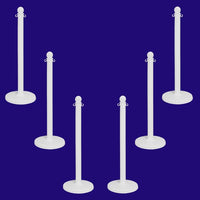 White Stanchions 40 Inch Set Of 6