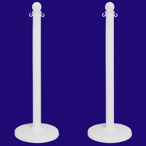 White Stanchions 40 Inch Set Of 2