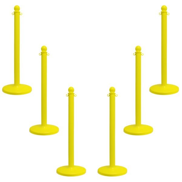 Yellow Stanchions 40 Inch Set Of 6