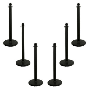 Black Stanchions 40 Inch Set Of 6