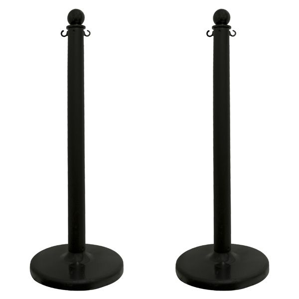 Black Stanchions 40 Inch Set Of 2