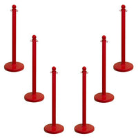 Red Stanchions 40 Inch Set Of 6