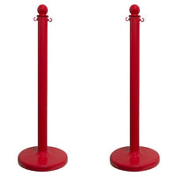 Red Stanchions 40 Inch Set Of 2