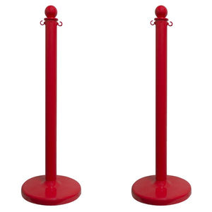 Red Stanchions 40 Inch Set Of 2