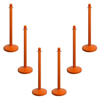Orange Stanchions 40 Inch Set Of 6