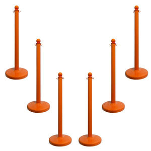 Orange Stanchions 40 Inch Set Of 6