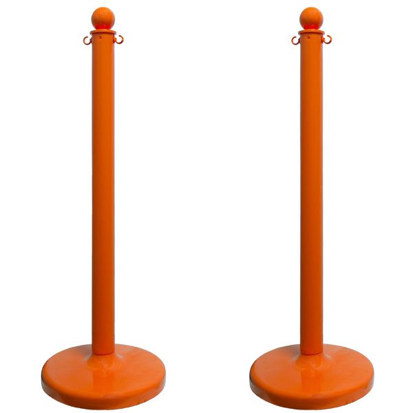 Orange Stanchions 40 Inch Set Of 2