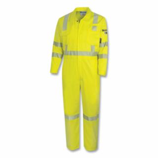 FR/Arc-Rated Safety Coveralls, 4X-Large, Hi-Vis Yellow/Silver