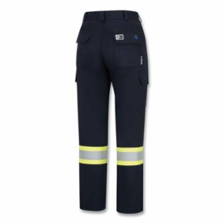 Flame-Resistant Hi-Viz Cargo Pants 42 in W x 34 in L, Navy Blue