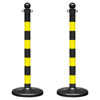 Striped Plastic Stanchions Size (Pole Diameter): 2.5 Inch - Medium Duty