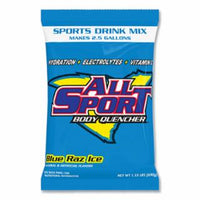 Sports Drink Mix Pouches, Blue Raz, 2.5 gal