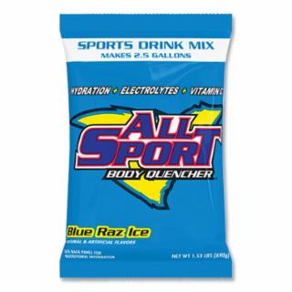 Sports Drink Mix Pouches, Blue Raz, 2.5 gal