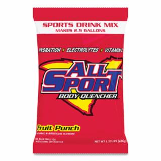 Sports Drink Mix Pouches, Fruit Punch, 2.5 gal