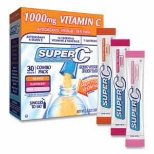 Super C® Drink Mix Powder Sticks, Sugar Free, Assorted Flavors, 0.11 oz Capacity Weight