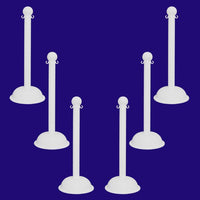 White Stanchions 41 Inch Set Of 6