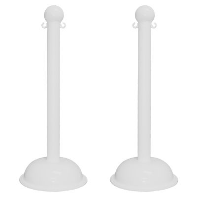 White Stanchions 41 Inch Set Of 2