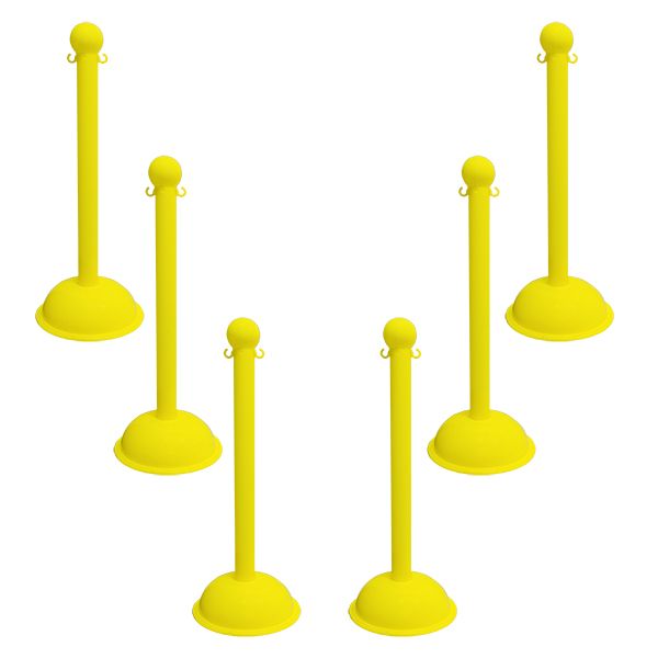 Yellow Stanchions 41 Inch Set Of 6