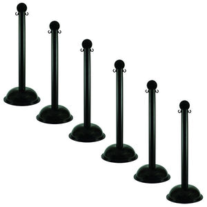 Black Stanchions 41 Inch Set Of 6