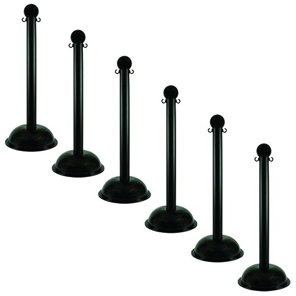 Black Stanchions 41 Inch Set Of 6