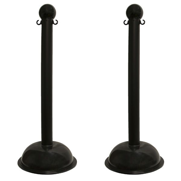 Black Stanchions 41 Inch Set Of 2