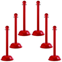Red Stanchions 41 Inch Set Of 6