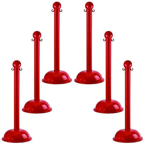 Red Stanchions 41 Inch Set Of 6