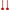 Red Stanchions 41 Inch Set Of 2